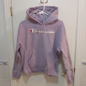 Champion Light Purple Cotton Hoodie Size Small (S)